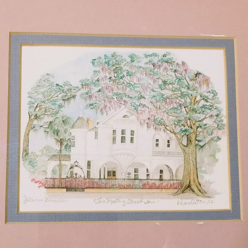 Framed Print Two Meeting Street Inn Charleston SC by Jeanie Drucker - Picture 12 of 14